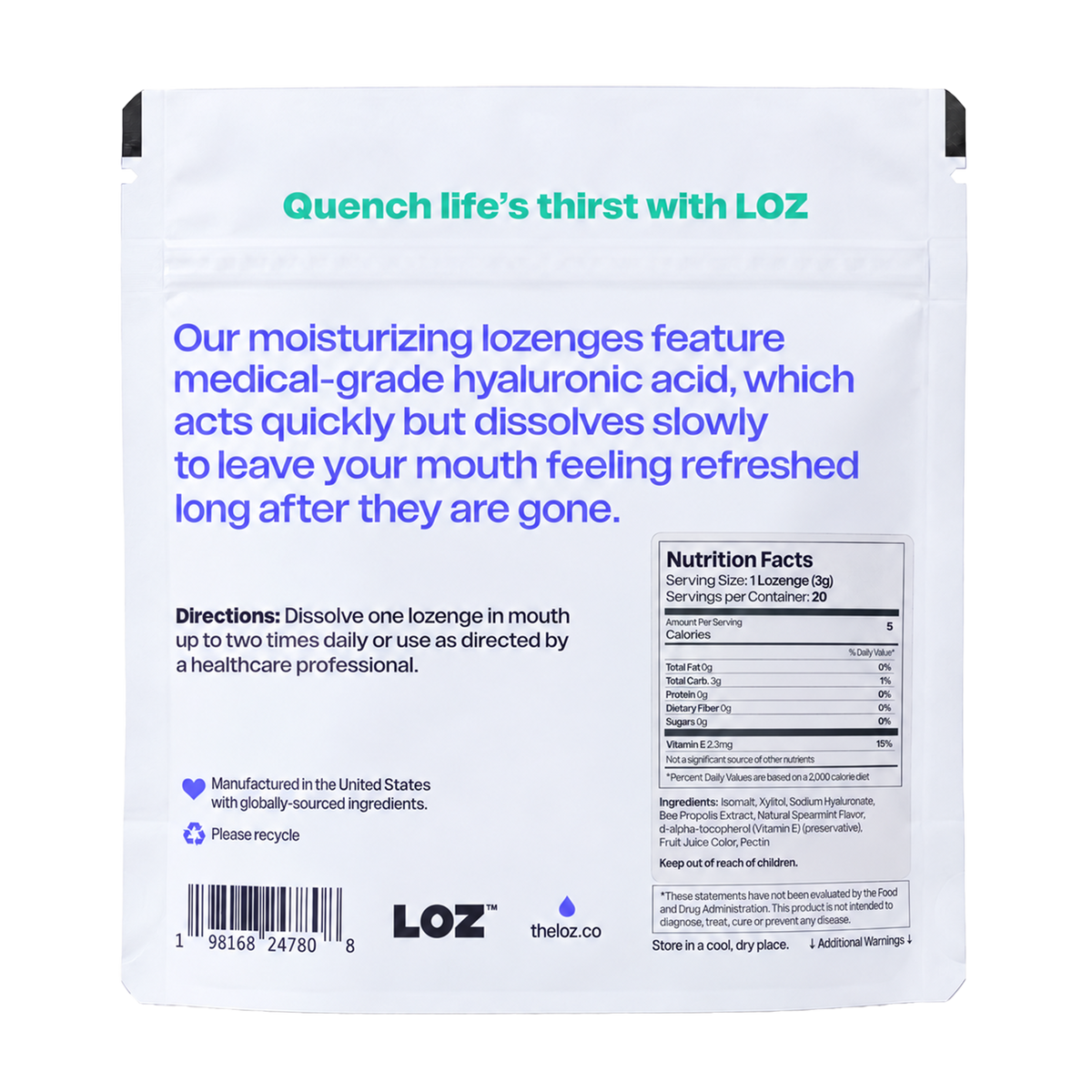 Moisturizing Mint Lozenges